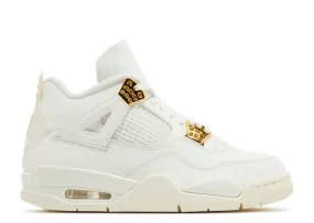 Womens Air Jordan 4 Retro Sneakers in Metallic Gold