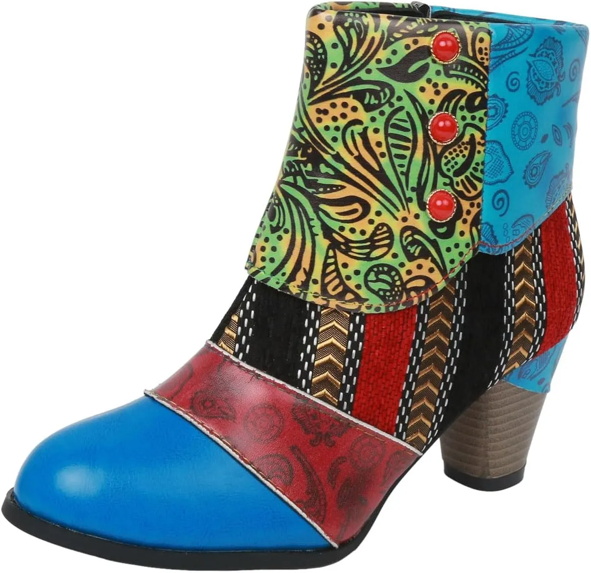 AMDBEL Boots for Women Ankle Booties, Women's Ankle Boots Chunky High Heel Booties Fashionable Short Boots Winter Shoes