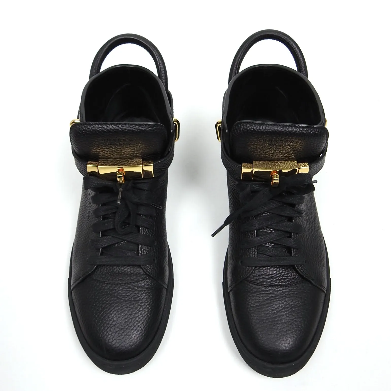 Buscemi Black Padlock High Top Sneakers Fit US 12