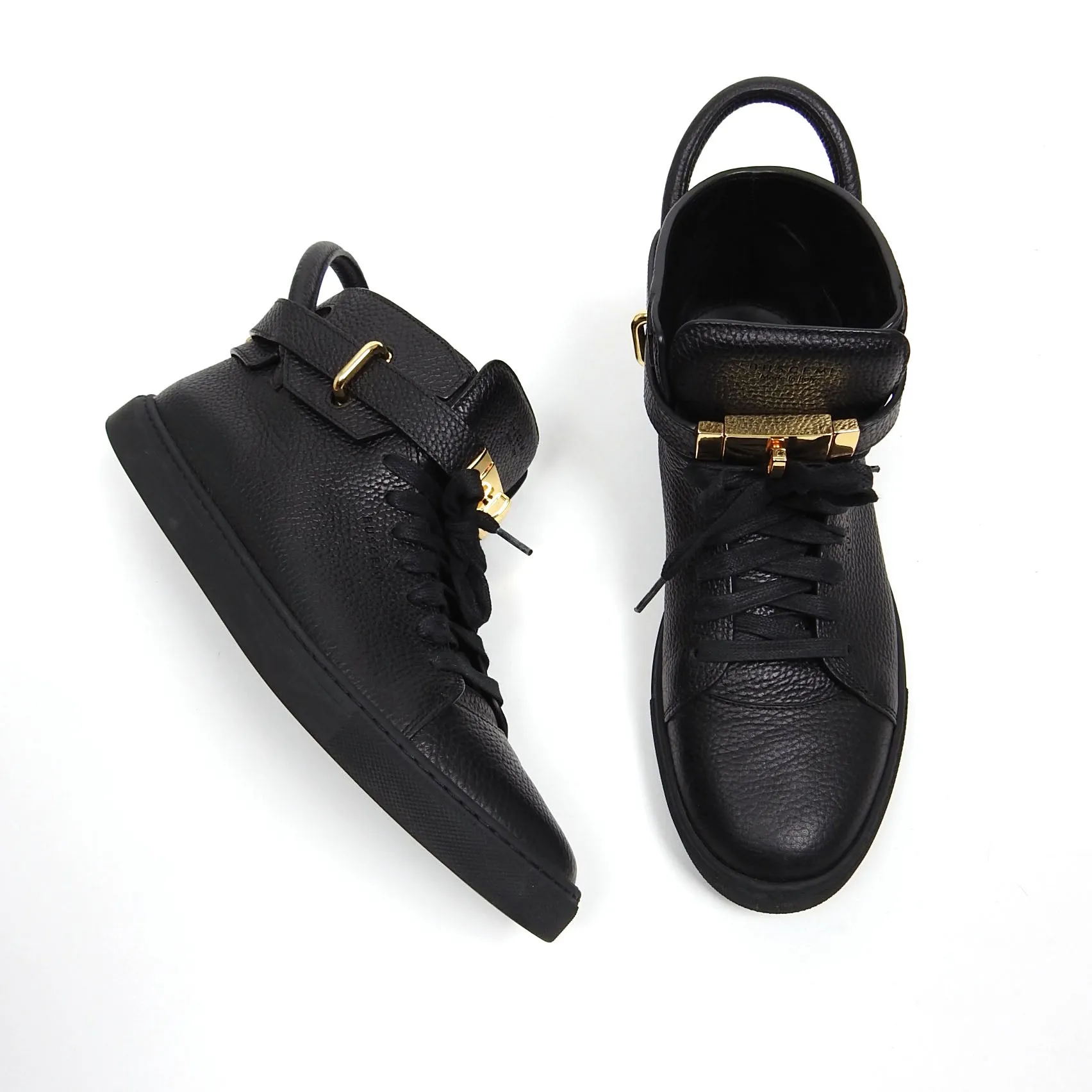 Buscemi Black Padlock High Top Sneakers Fit US 12