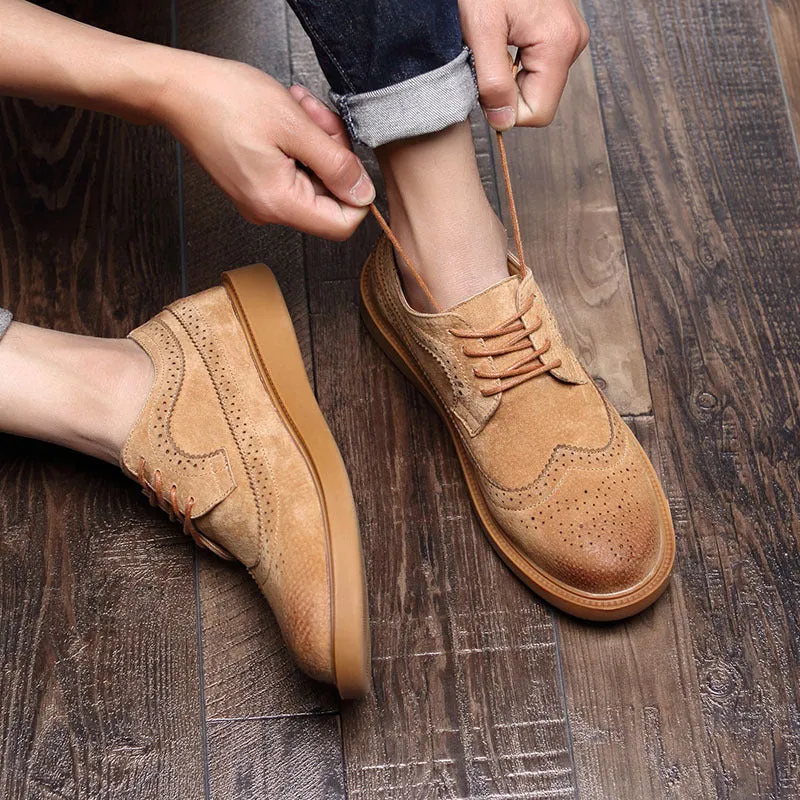 Casual shoes pig leather men's British trendy shoes | Brodtica.com