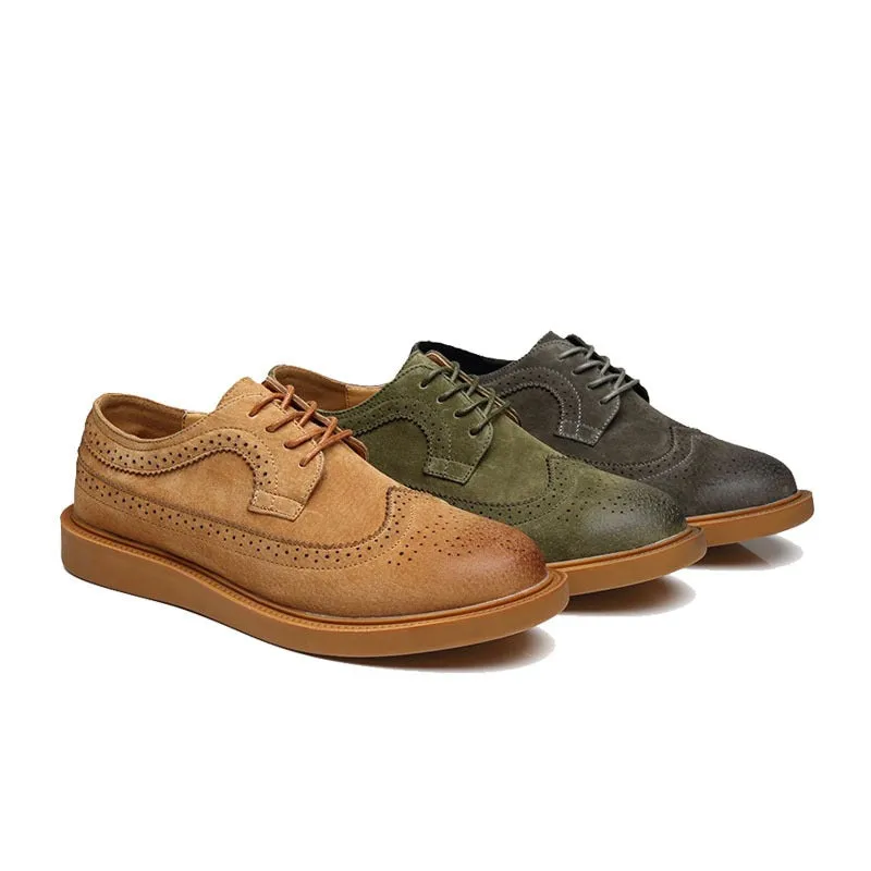 Casual shoes pig leather men's British trendy shoes | Brodtica.com