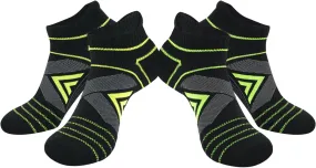 Compression Ankle Socks For Man & Women (4 Pairs) Cushioned Arch Support Athletic Socks for Running, Golf & Sports
