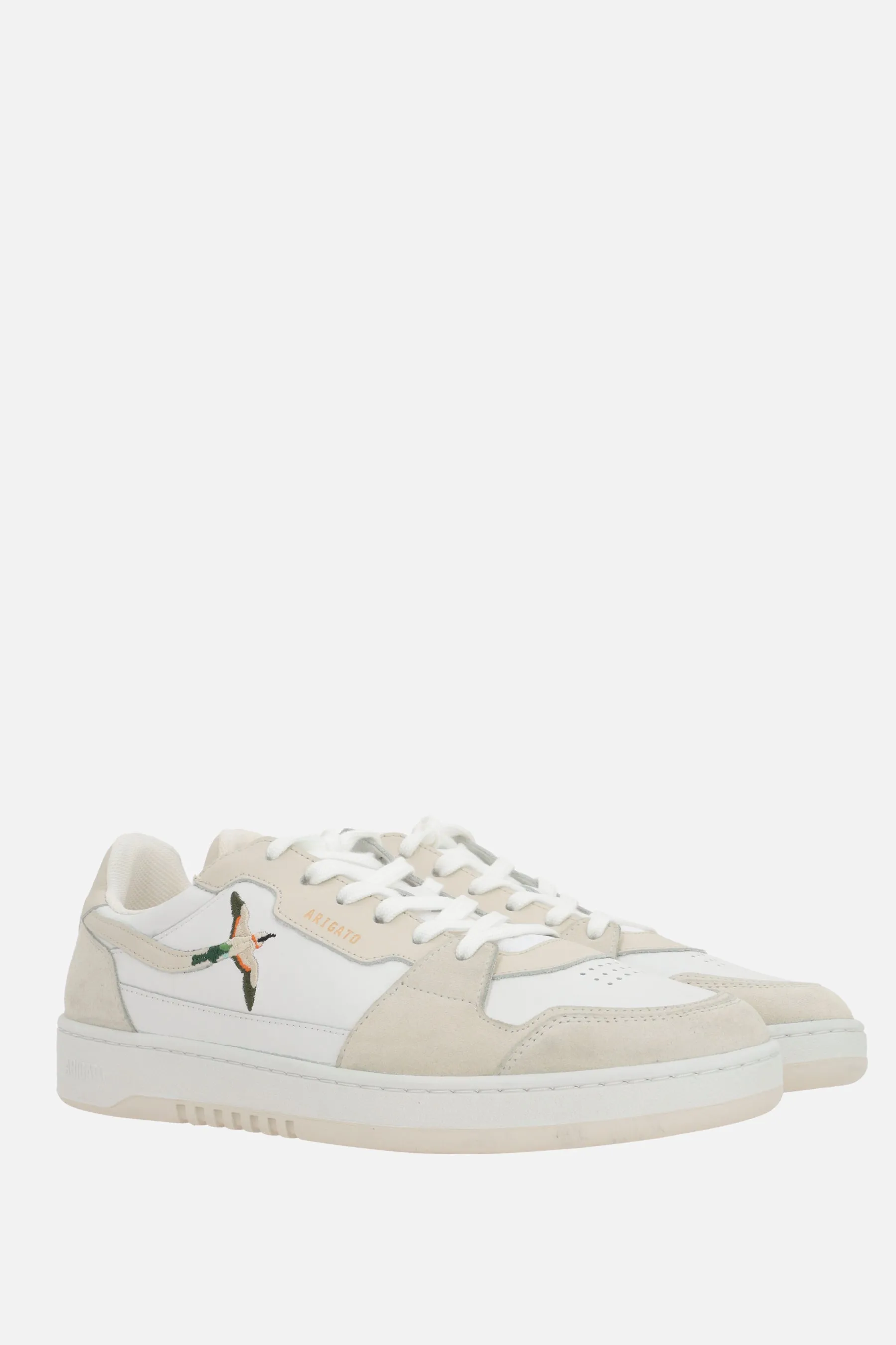 Dice Lo Bee Bird smooth leather and suede sneakers