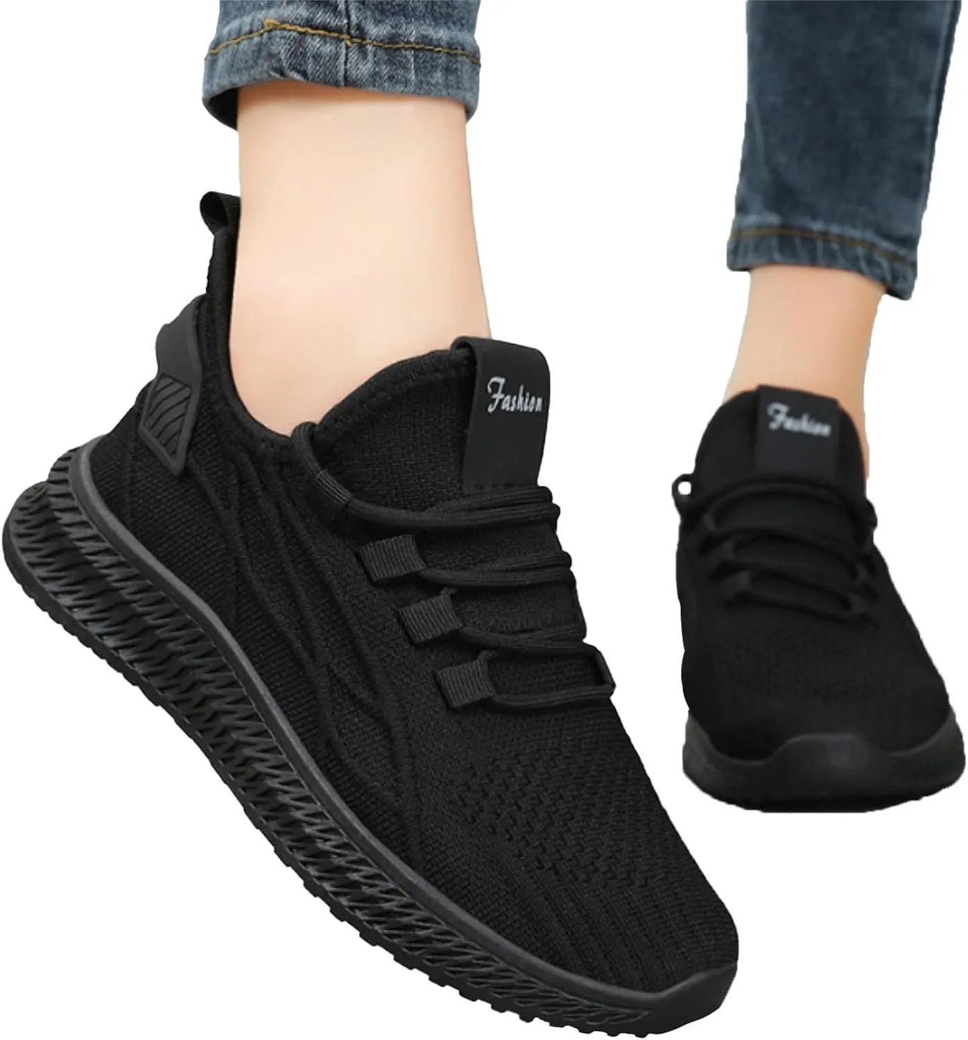 Dress Shoes for Women Sneakers for Men Black Loafers Women Platform Flat Heel Closed Toe Christmas Dress Shoes for Women Comfortable & Lightweight