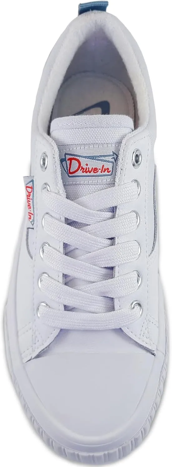 Drive-In Originals Showtime Women's Leather Sneaker, White