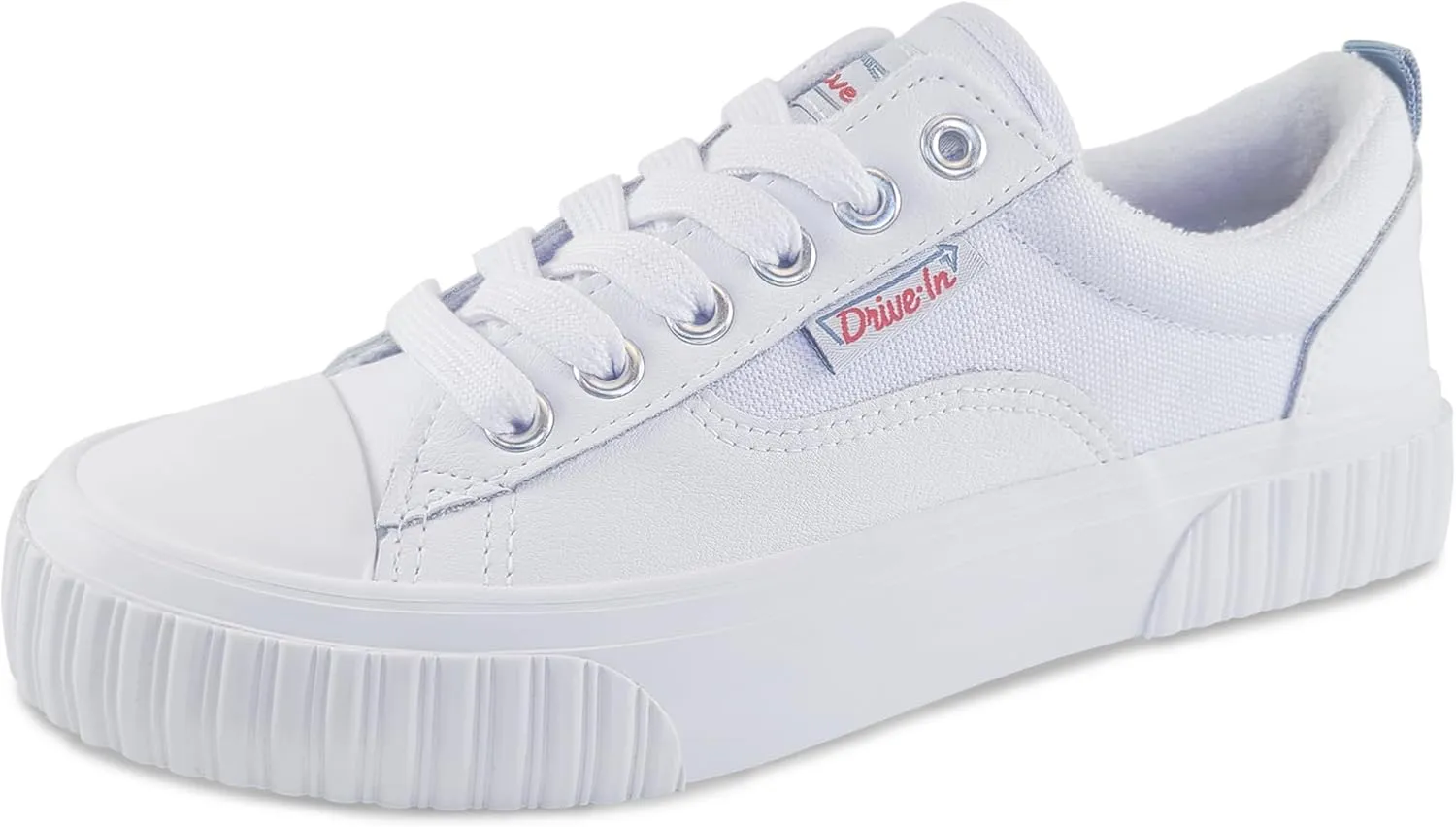 Drive-In Originals Showtime Women's Leather Sneaker, White