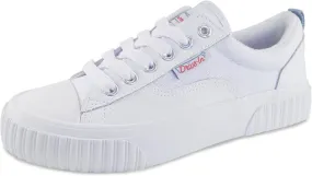 Drive-In Originals Showtime Women's Leather Sneaker, White