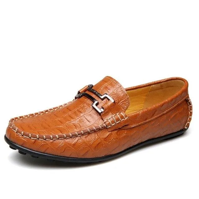 Fashion Leather Moccasins Men Loafers Driving Shoes