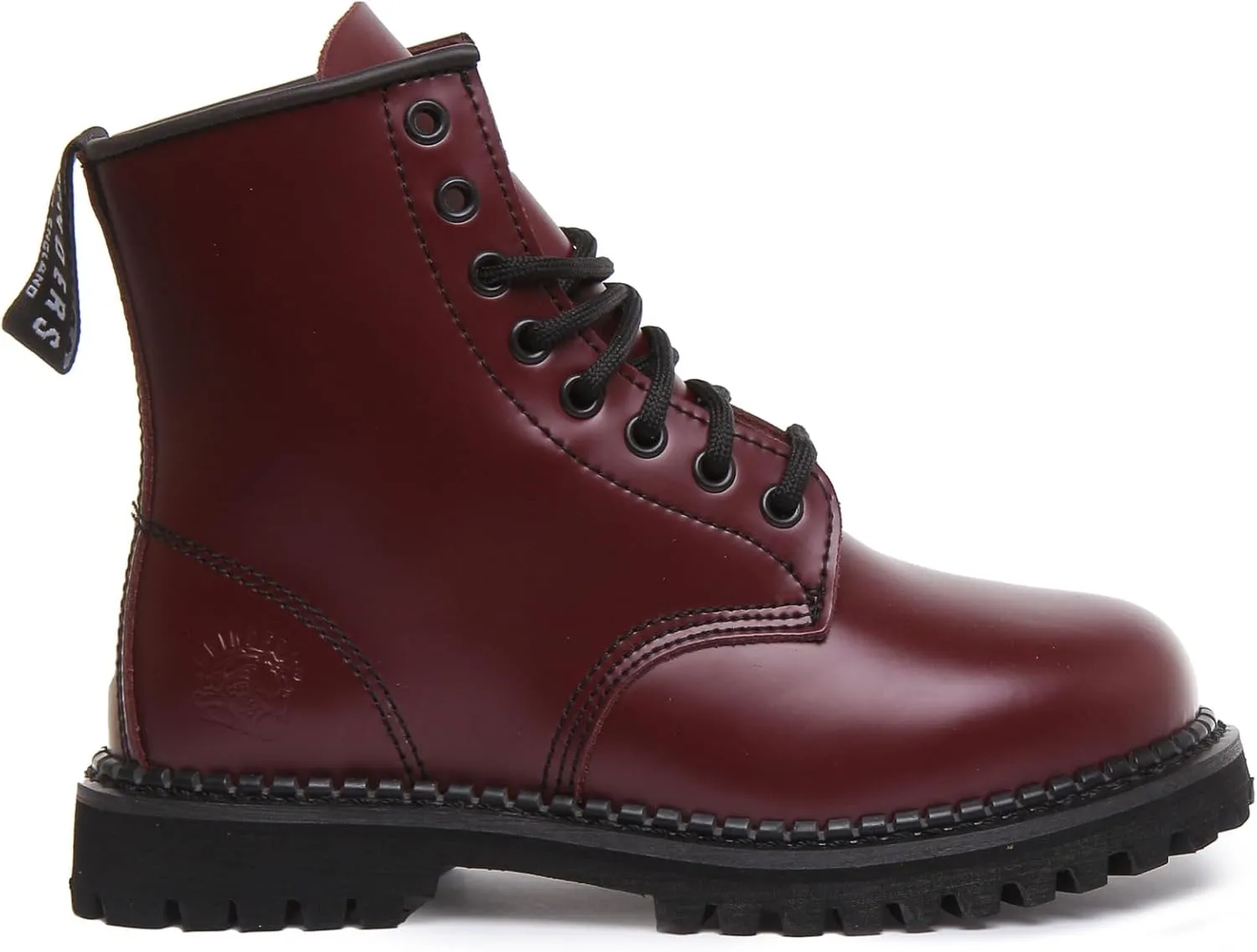 Grinders Mens Cedric CS Derby 8-Hole Cherry Goodyear Welted Boot