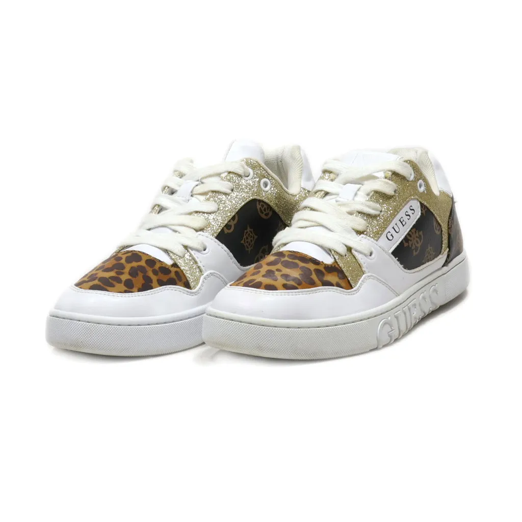 Guess Lace Ups Pu Leather White Colour For Women