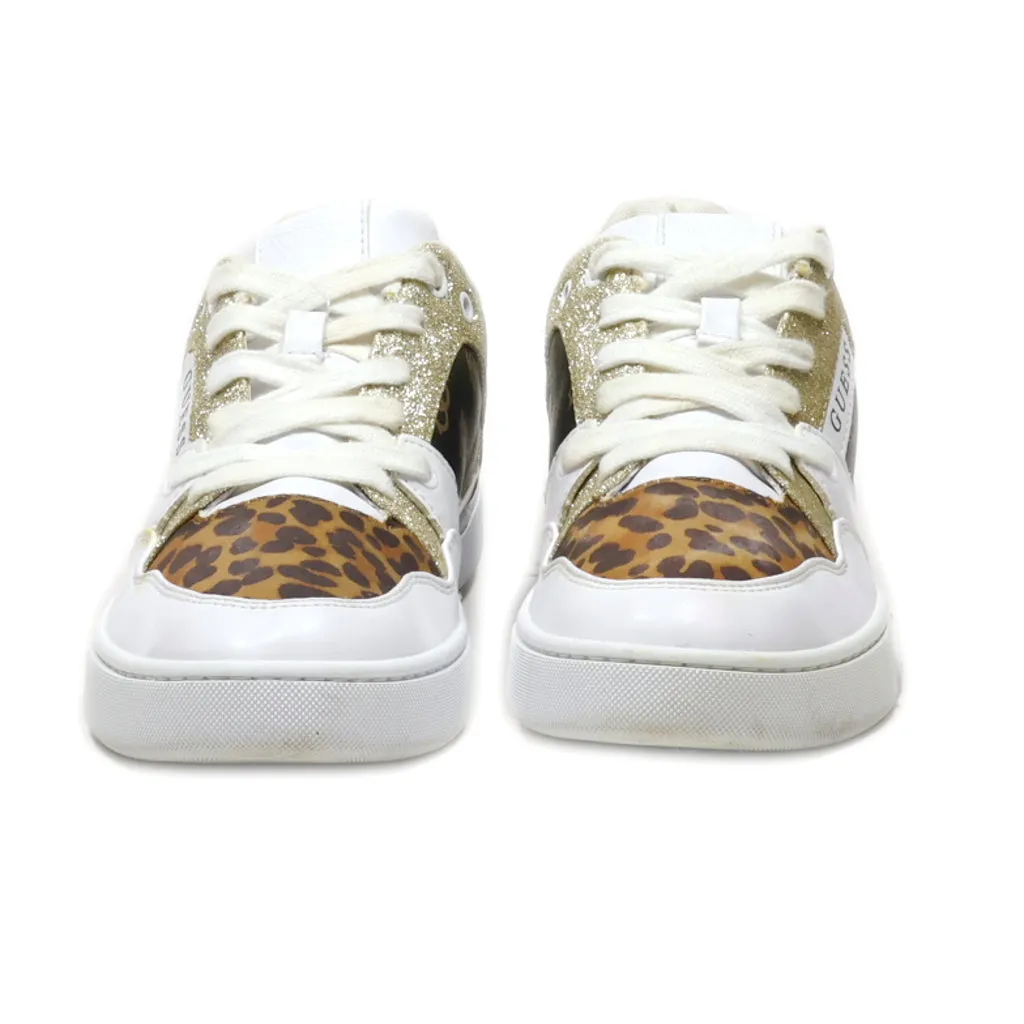 Guess Lace Ups Pu Leather White Colour For Women
