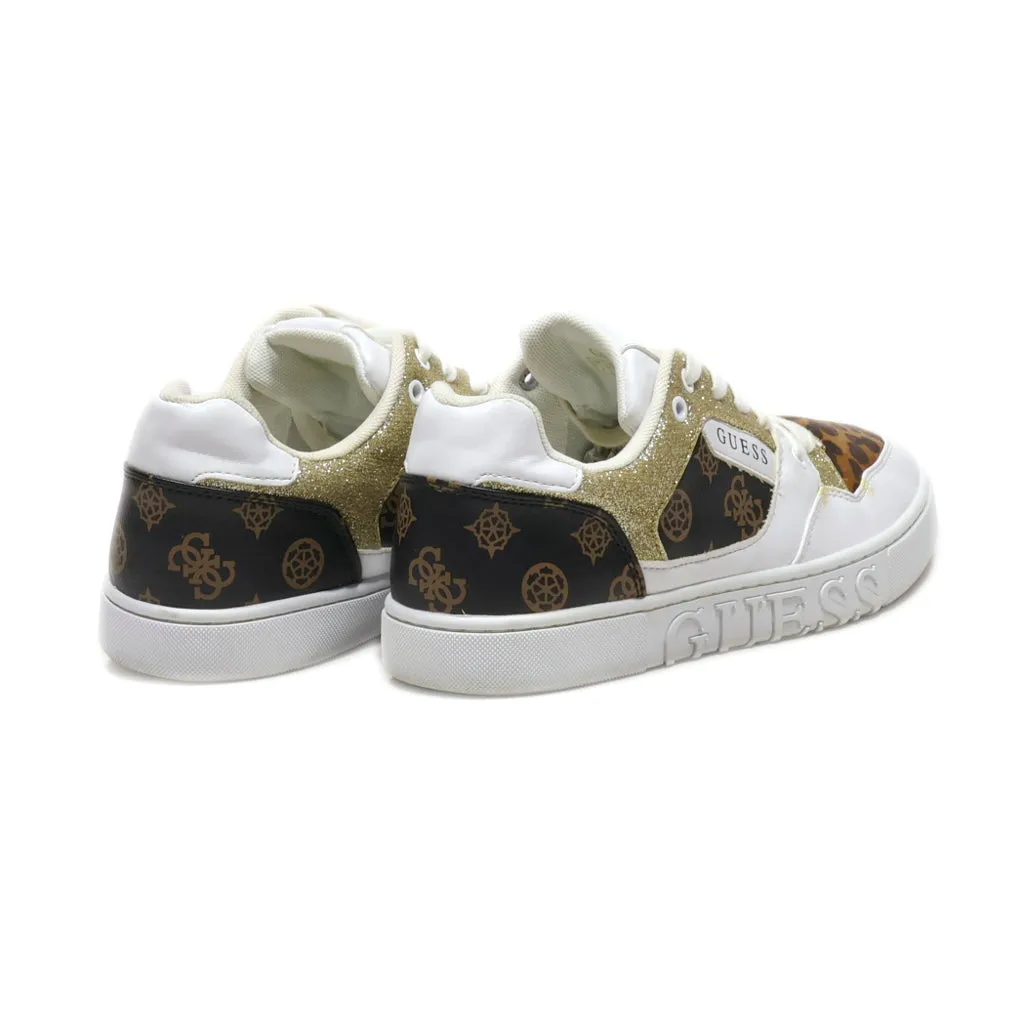 Guess Lace Ups Pu Leather White Colour For Women