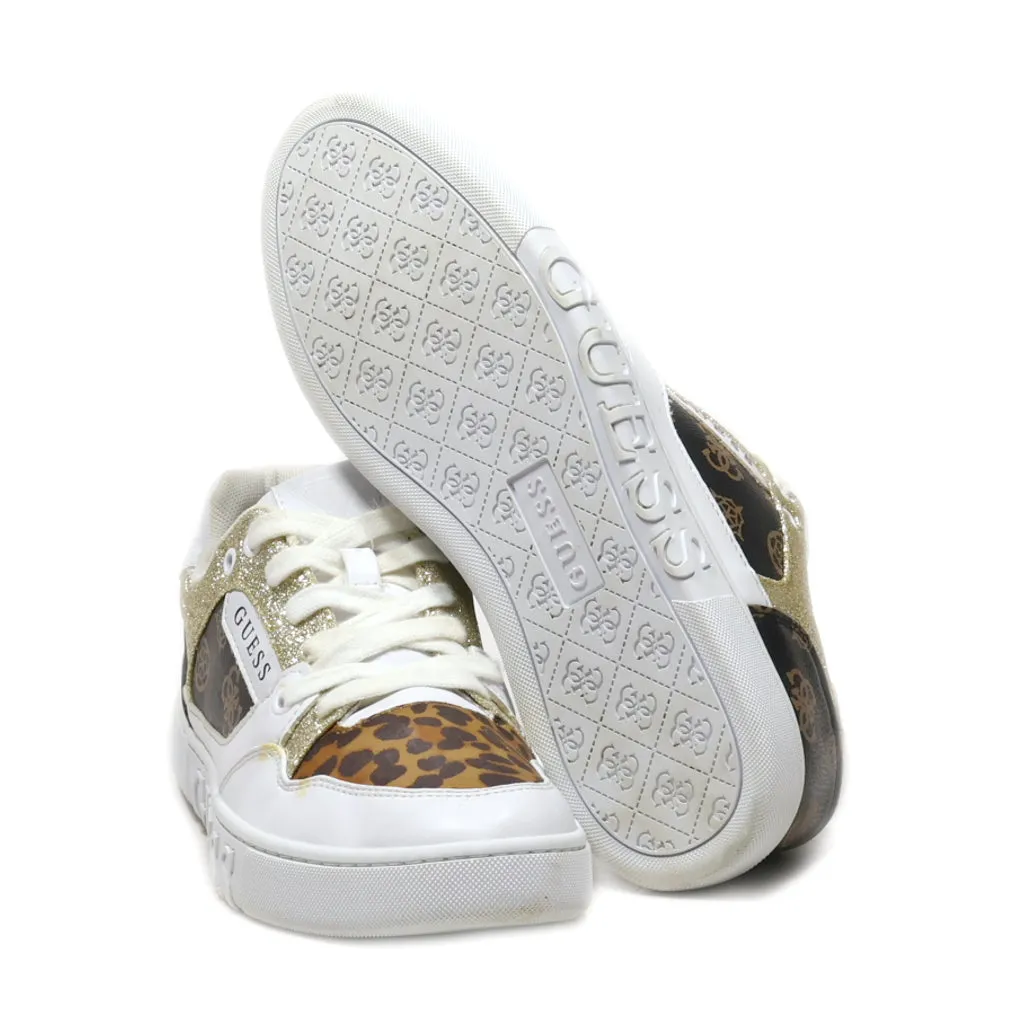 Guess Lace Ups Pu Leather White Colour For Women