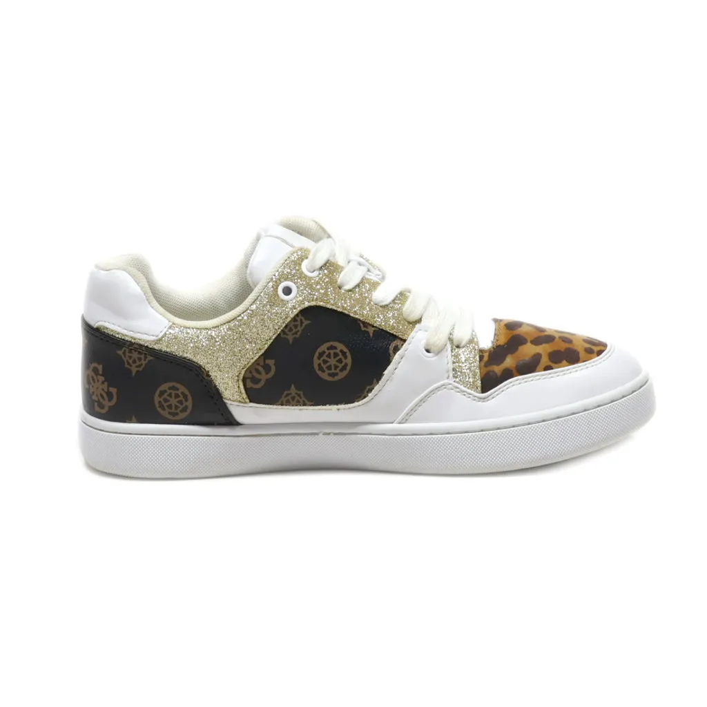 Guess Lace Ups Pu Leather White Colour For Women