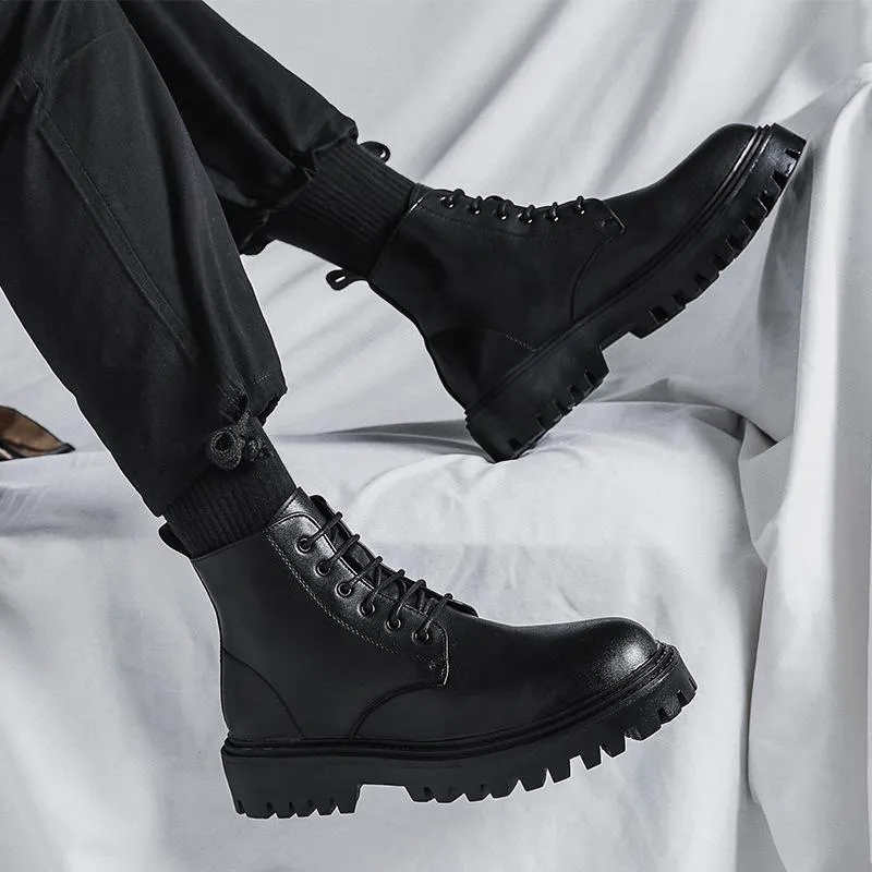 ✅High -quality Dedication✅Men's New High Quality Genuine Leather All-match Martin Boots