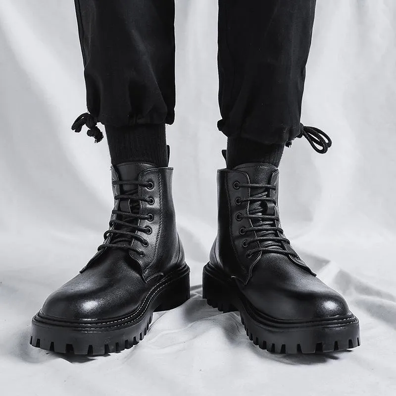 ✅High -quality Dedication✅Men's New High Quality Genuine Leather All-match Martin Boots