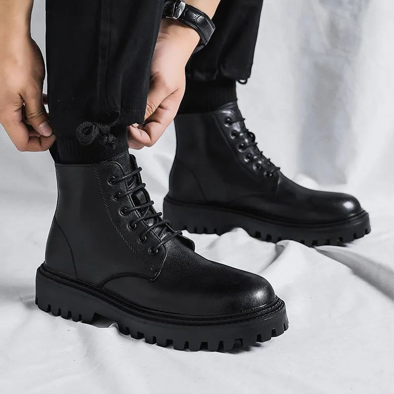 ✅High -quality Dedication✅Men's New High Quality Genuine Leather All-match Martin Boots