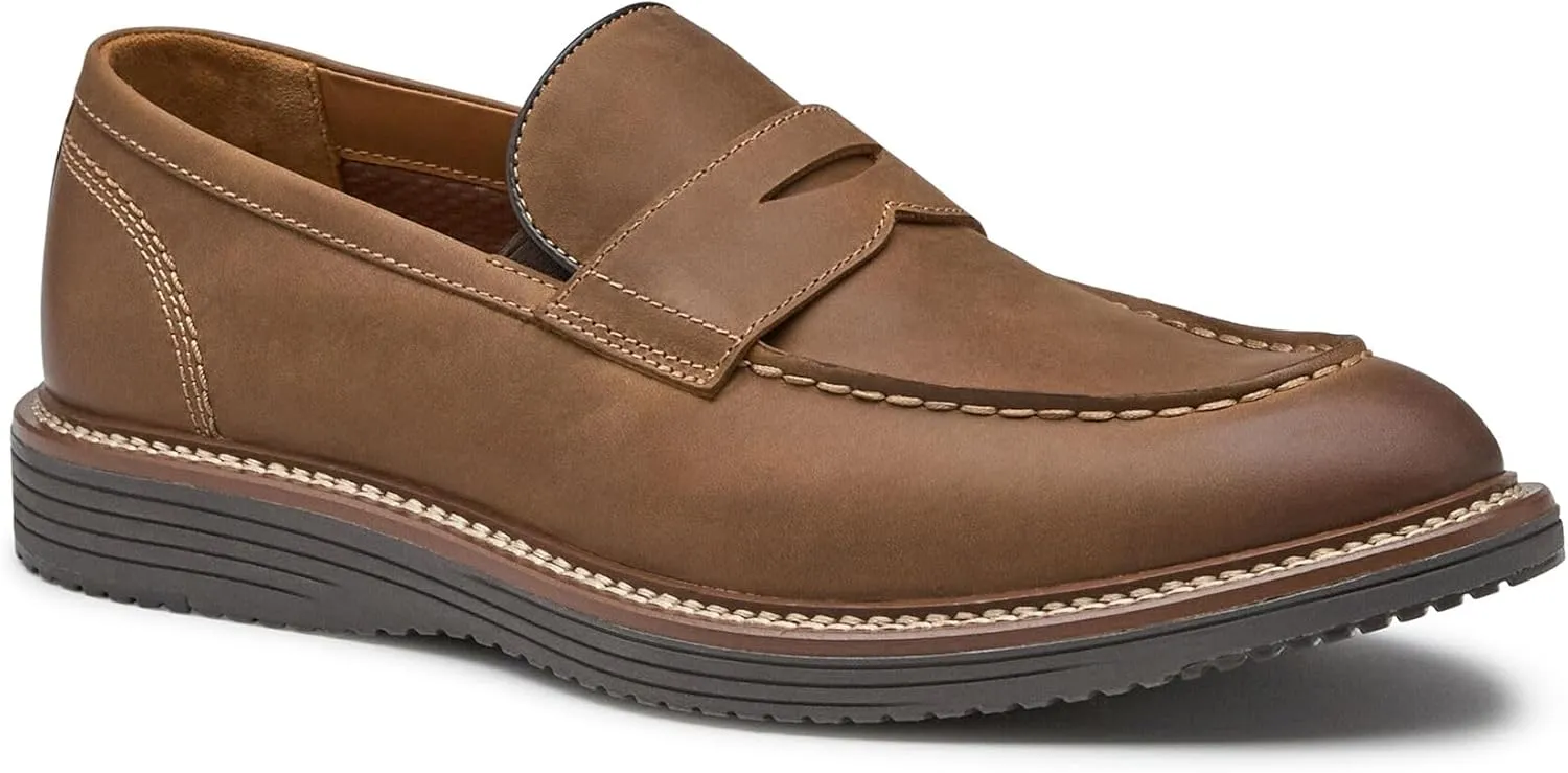 Johnston & Murphy Upton Penny Loafer Mens Shoe, Leathers Shoes for Men, Mens Driver Shoes, Slip-On Moccasins for Men
