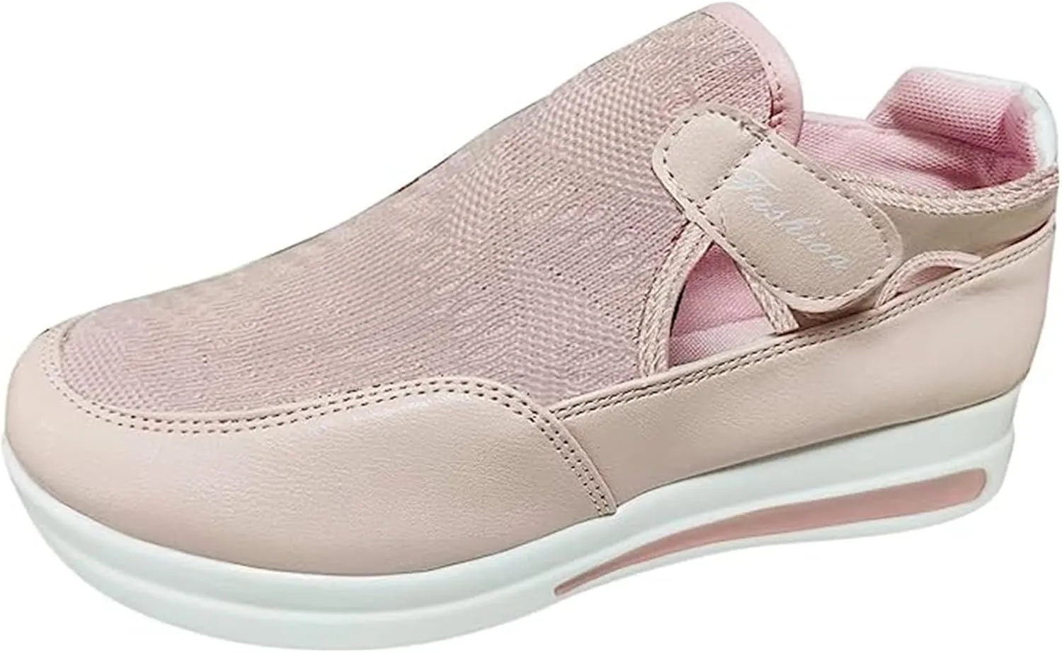 Ladmiple Sneakers For Women Slip On Wide Width Leather Walking Shoes Lace Up Dressy Casual Summer Platform Flats Loafers