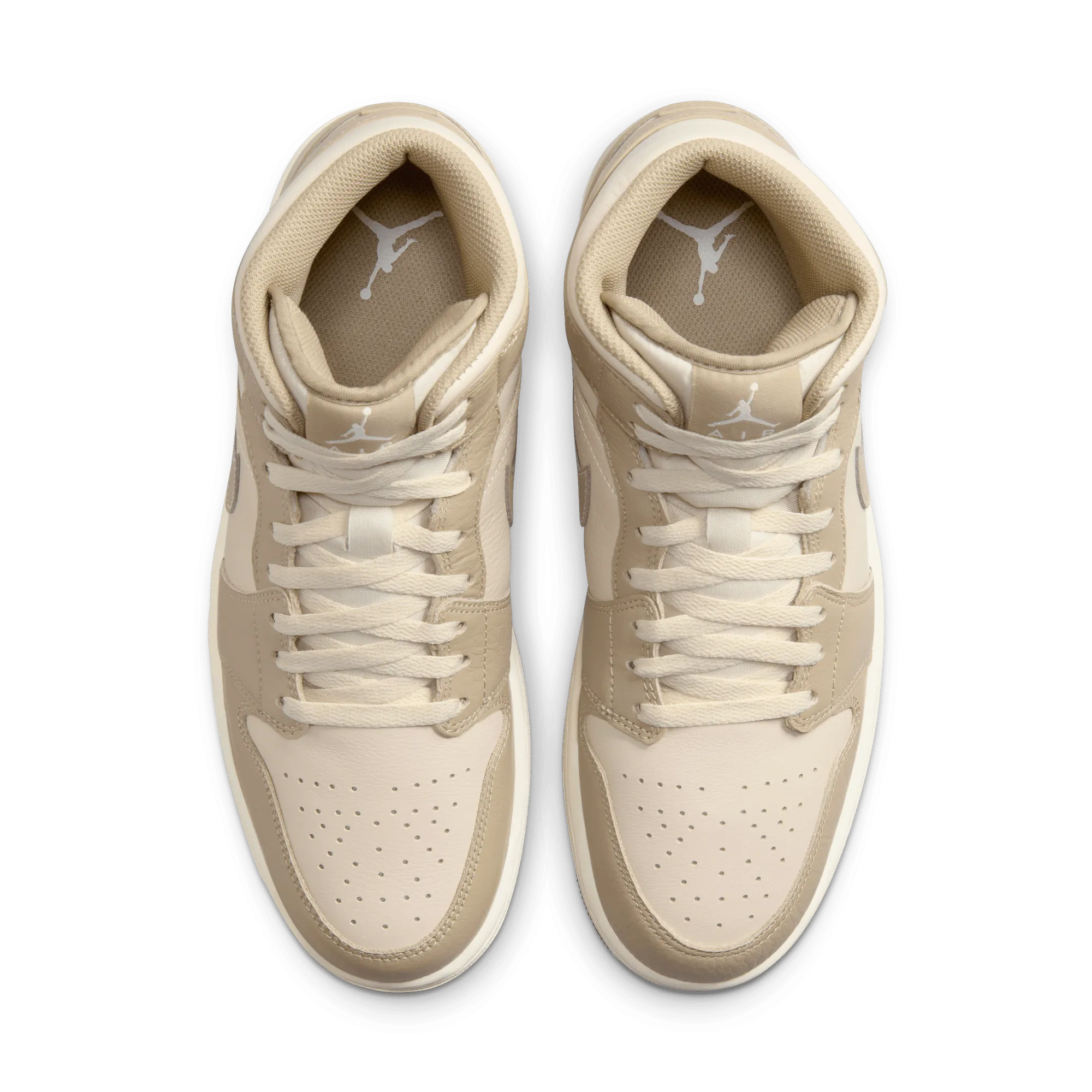 Mens Premium Air Jordan 1 Mid Sneakers in Legend Light Brown/Khaki/Phantom Color