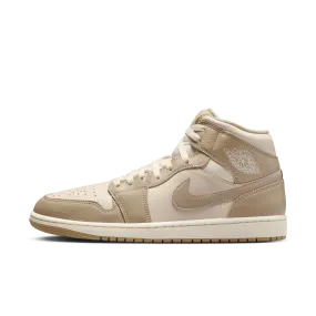Mens Premium Air Jordan 1 Mid Sneakers in Legend Light Brown/Khaki/Phantom Color