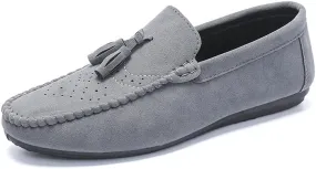 Mens Loafers Shoe Solid Color Faux Leather with Tassel Loafer Shoes Lightweight Anti-Slip Resistant Prom Slip On