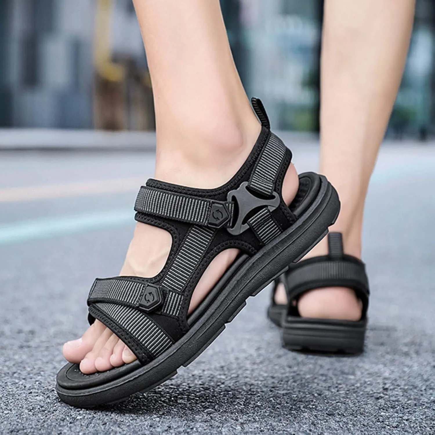 Mens Sandals Sandal Men Mens Beach Sandals Outdoor Comfortable Adjustable Straps Hiking Beach Sandal
