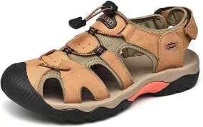 Men's Sport Sandals Outdoor Hiking Sandals Beach Shoes Closed Waterproof Sandals Lightweight Hiking Casual Sandals Water Shoes