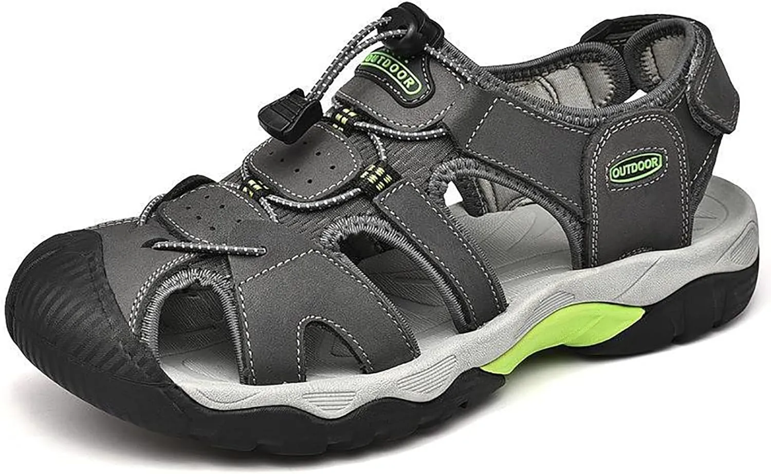 Men's Sport Sandals Outdoor Hiking Sandals Beach Shoes Closed Waterproof Sandals Lightweight Hiking Casual Sandals Water Shoes