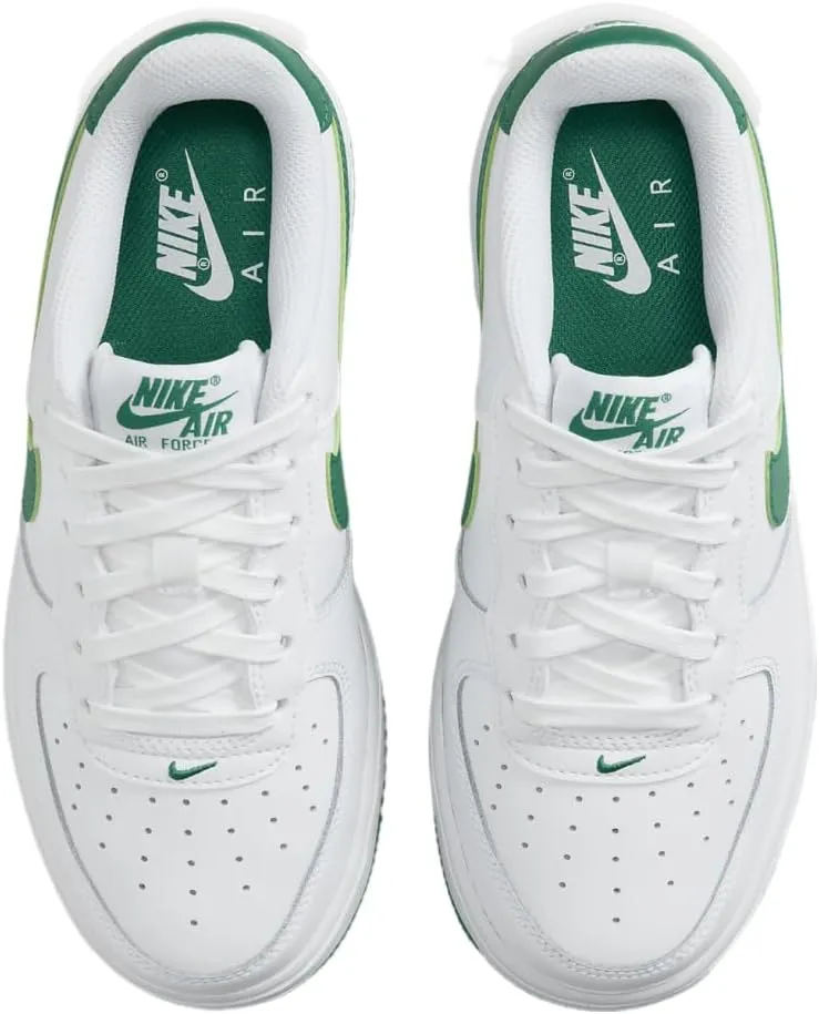 Nike Air Force 1 Big Kids' Shoes (FV5948-103, White/White/Malachite)