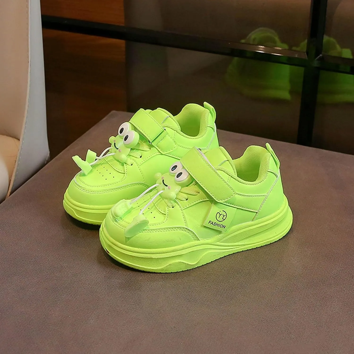 Toddler Leather Sneakers Hook Loop Adjusted Lace Flat Non Slip Sport Shoes Kids Running Walking Casual Athletic Shoes
