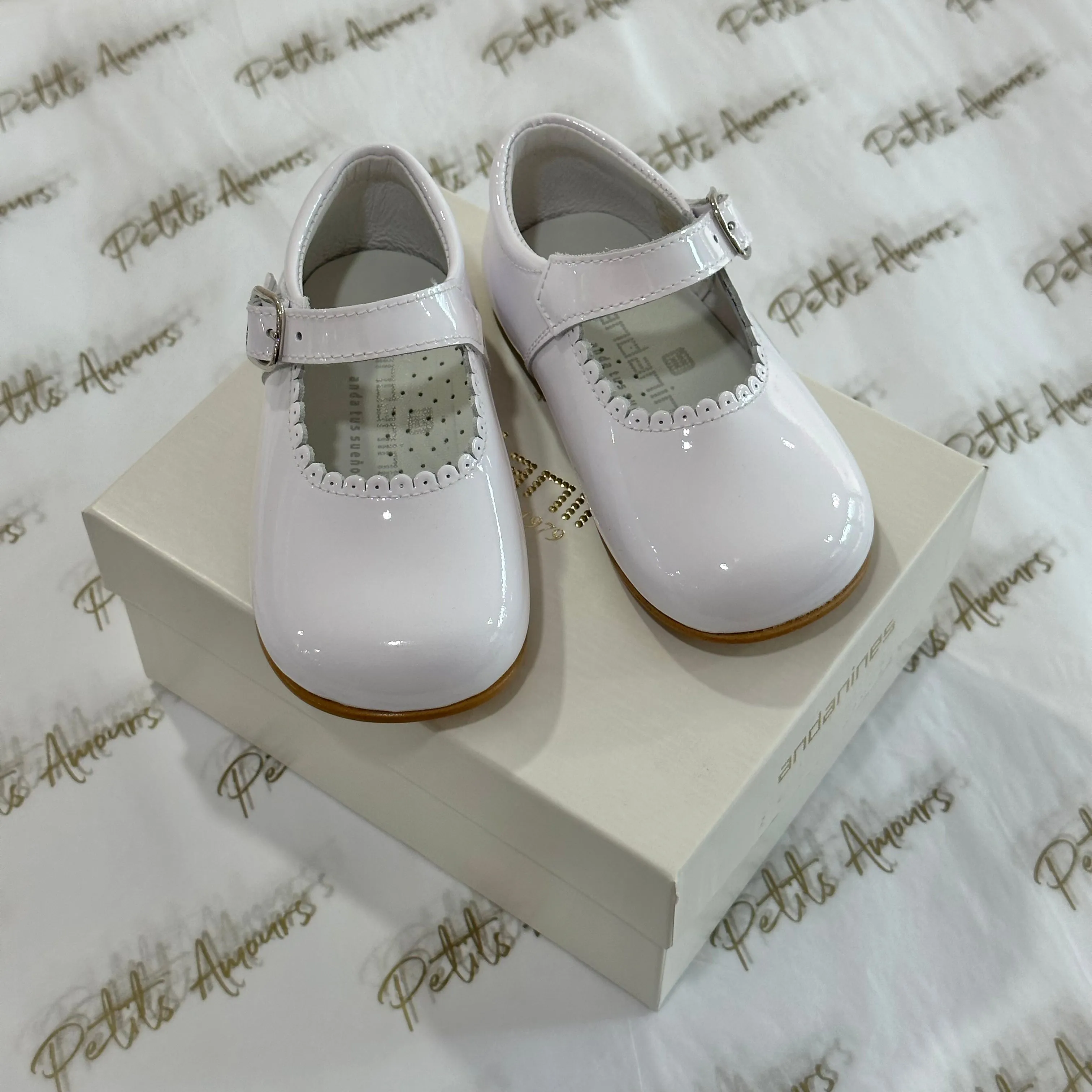 White Patent Mary Jane Shoes