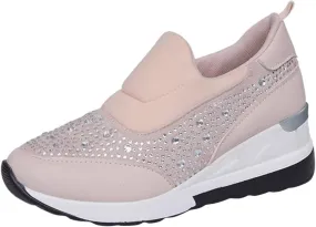 Womens Non Slip Slip On Shoes Casual Walking Sneakers Lightweight Canvas Comfortable Flat Fashion Loafers